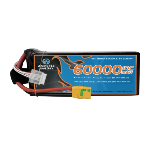 High voltage drone battery 60Ah 46.8v 12s 10C