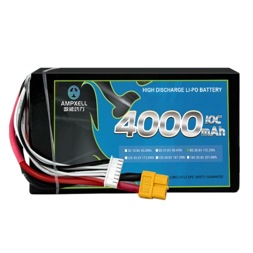 High Discharge Cylindrical Battery 4000mAh 28.8v 8s 10C