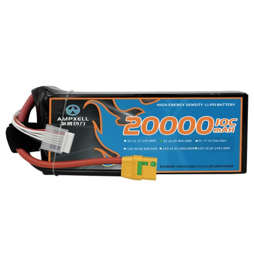 High voltage drone battery 20Ah 23.4v 6s 10C