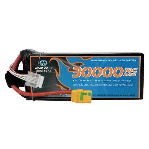 High voltage drone battery 30Ah 23.4v 6s 10C
