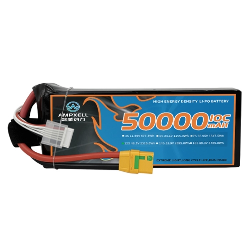 High voltage drone battery 50Ah 46.2v 12s 10C