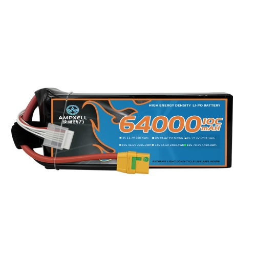High voltage drone battery 64Ah 70.2v 18s 10C