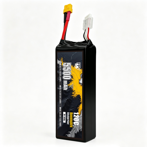 120C 超高バースト 5500mAh 6S1P 222V レーシング ドローン バッテリー