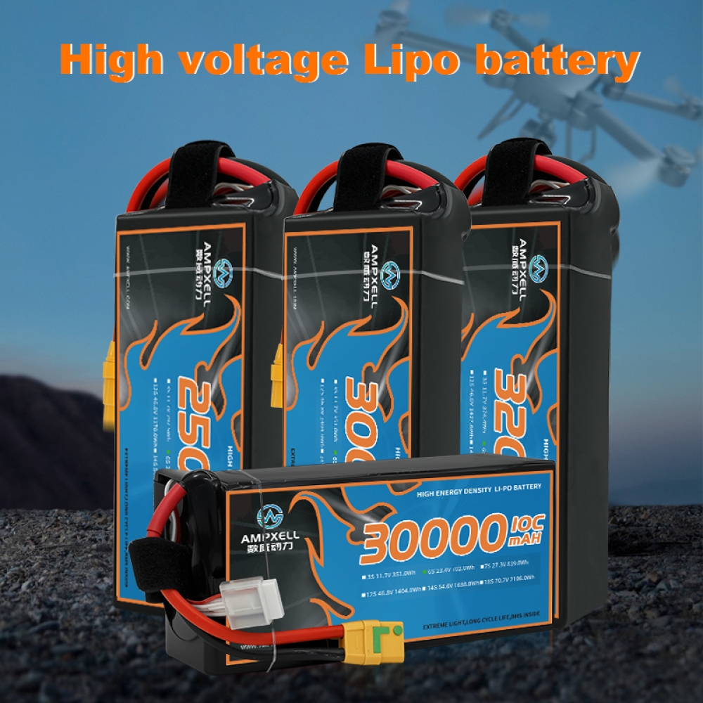 Bateria de drones de alta tensão 30AH 23.4V 6S 10C