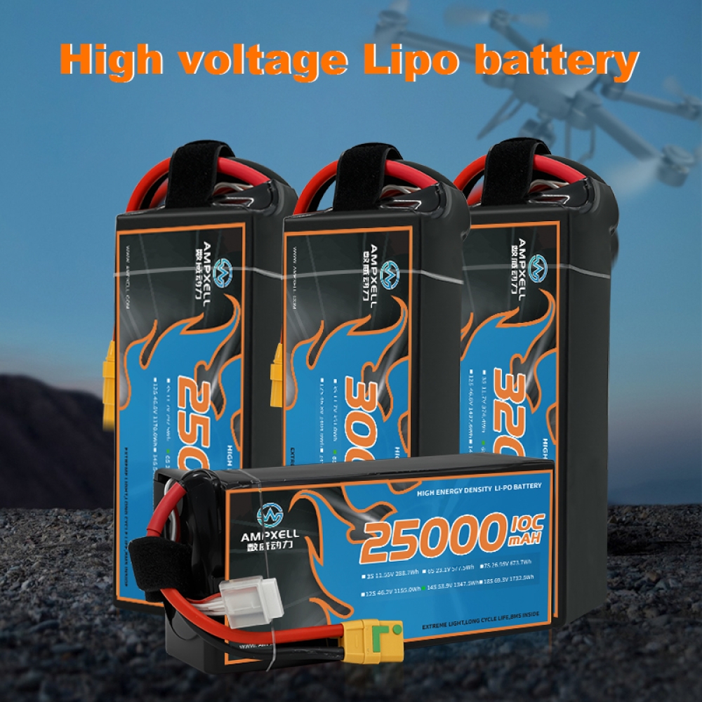 High voltage drone battery 25Ah 53.9v 14s 10C