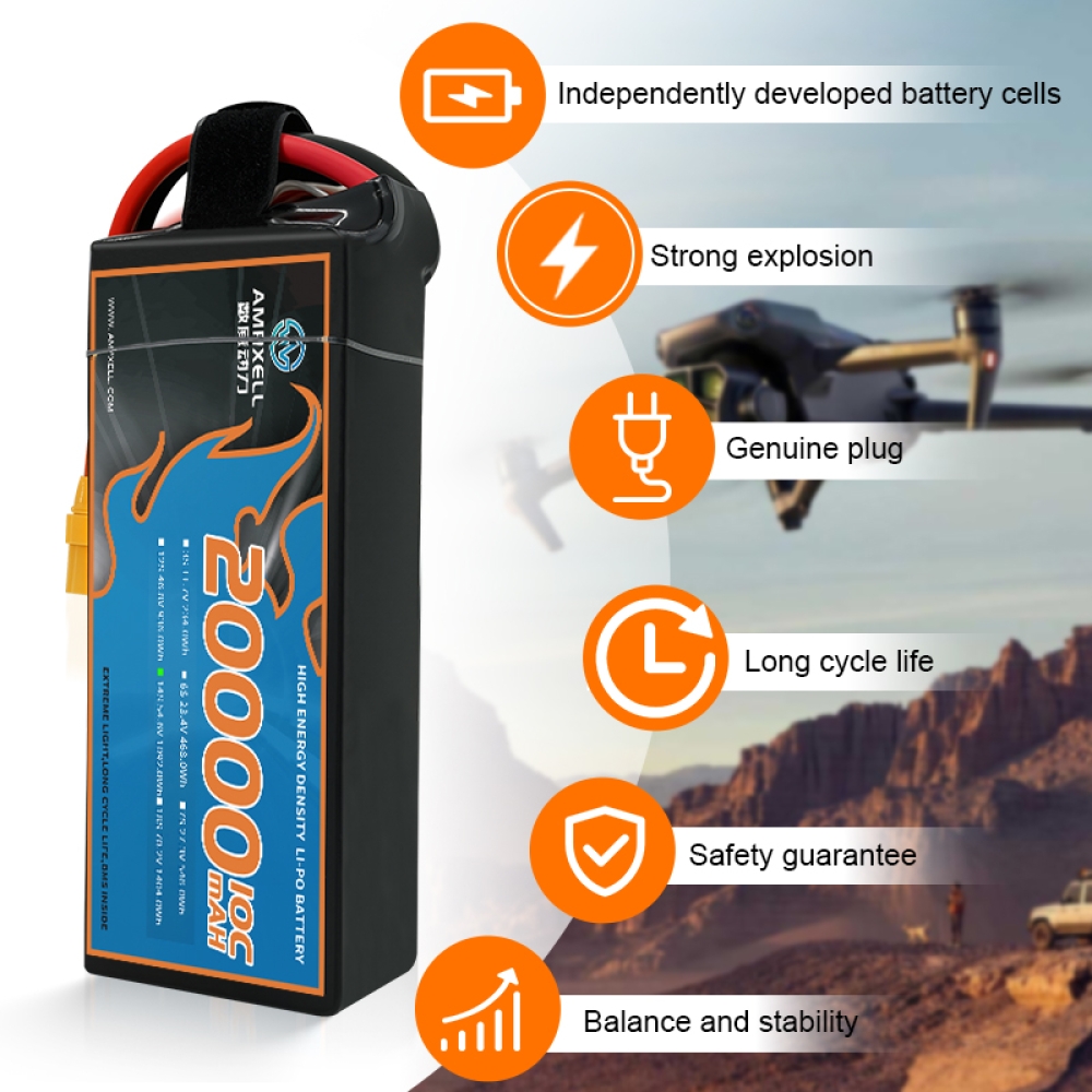 High voltage drone battery 20Ah 54.6v 14s 10C