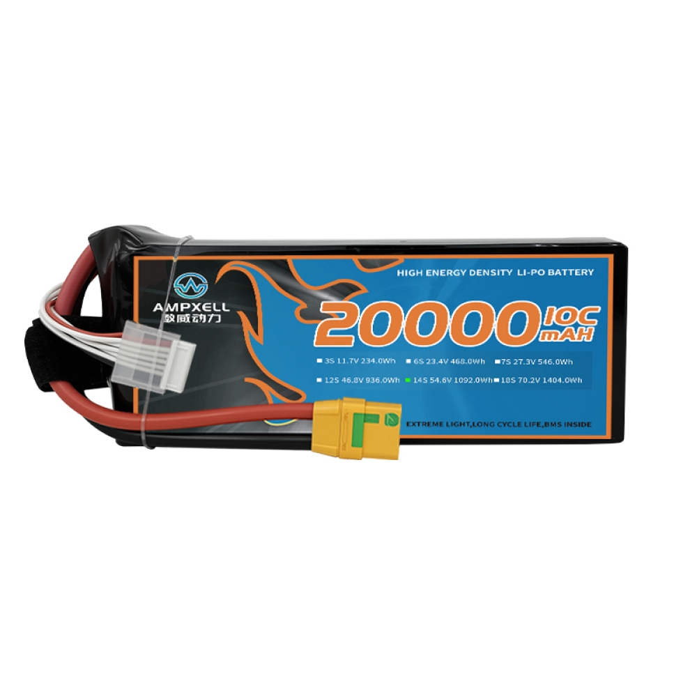 High voltage drone battery 20Ah 54.6v 14s 10C