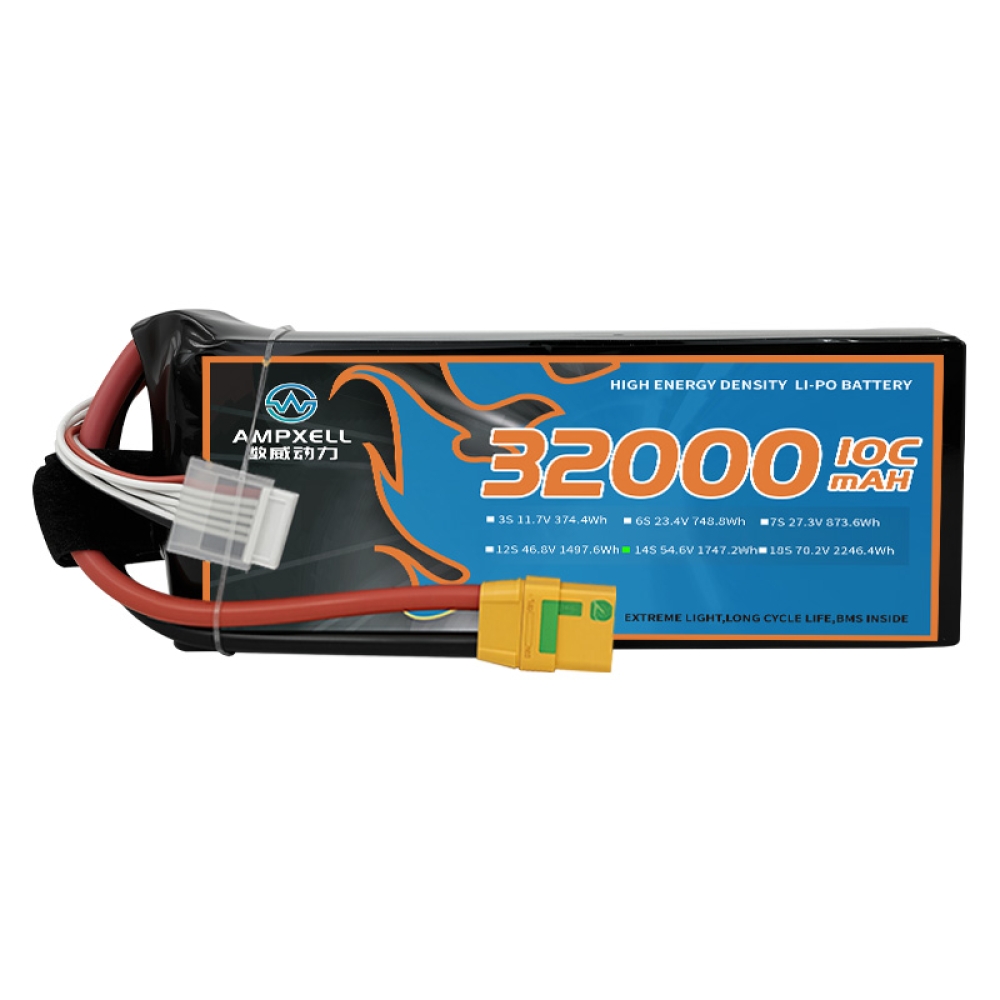 High voltage drone battery 32Ah 54.6v 14s 10C