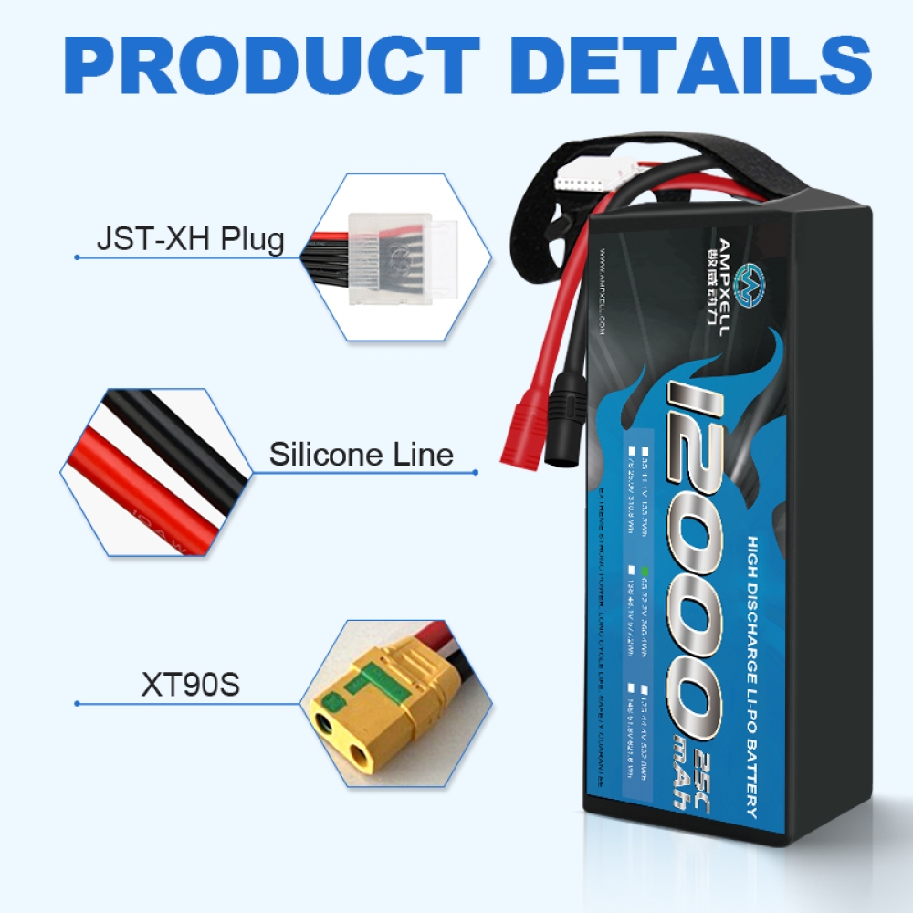 Drones agrícolas Bateria 12AH 22.2V 6S 25C