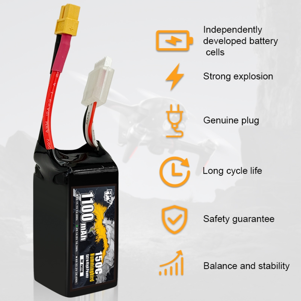 FPV-Racing-Drohnenbatterie 1100 mAh 4S