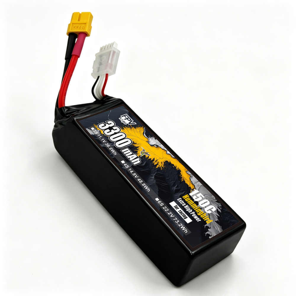 150C Ultra‑High Burst 3300mAh 6S1P 22.2V Racing Drone Battery