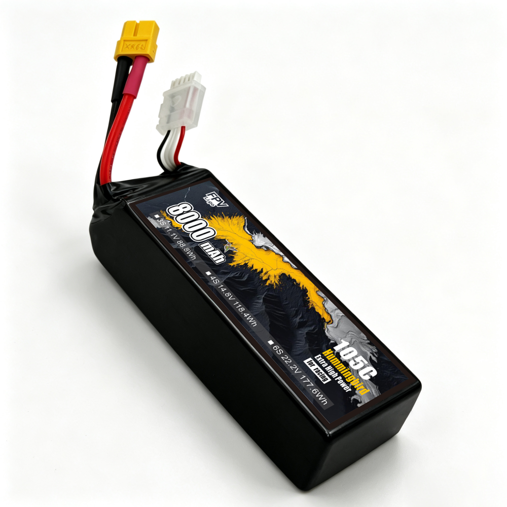 105C Ultra‑High Burst 8000mAh 6S1P 22.2V Racing Drone Battery