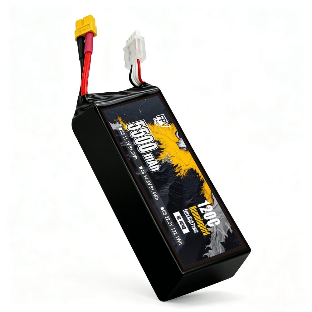 120C Ultra‑High Burst 5500mAh 6S1P 22.2V Racing Drone Battery