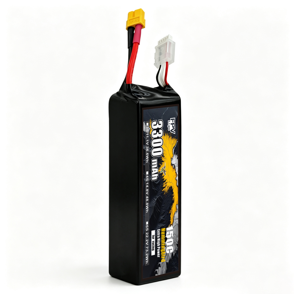 150C Ultra‑High Burst 3300mAh 6S1P 22.2V Racing Drone Battery