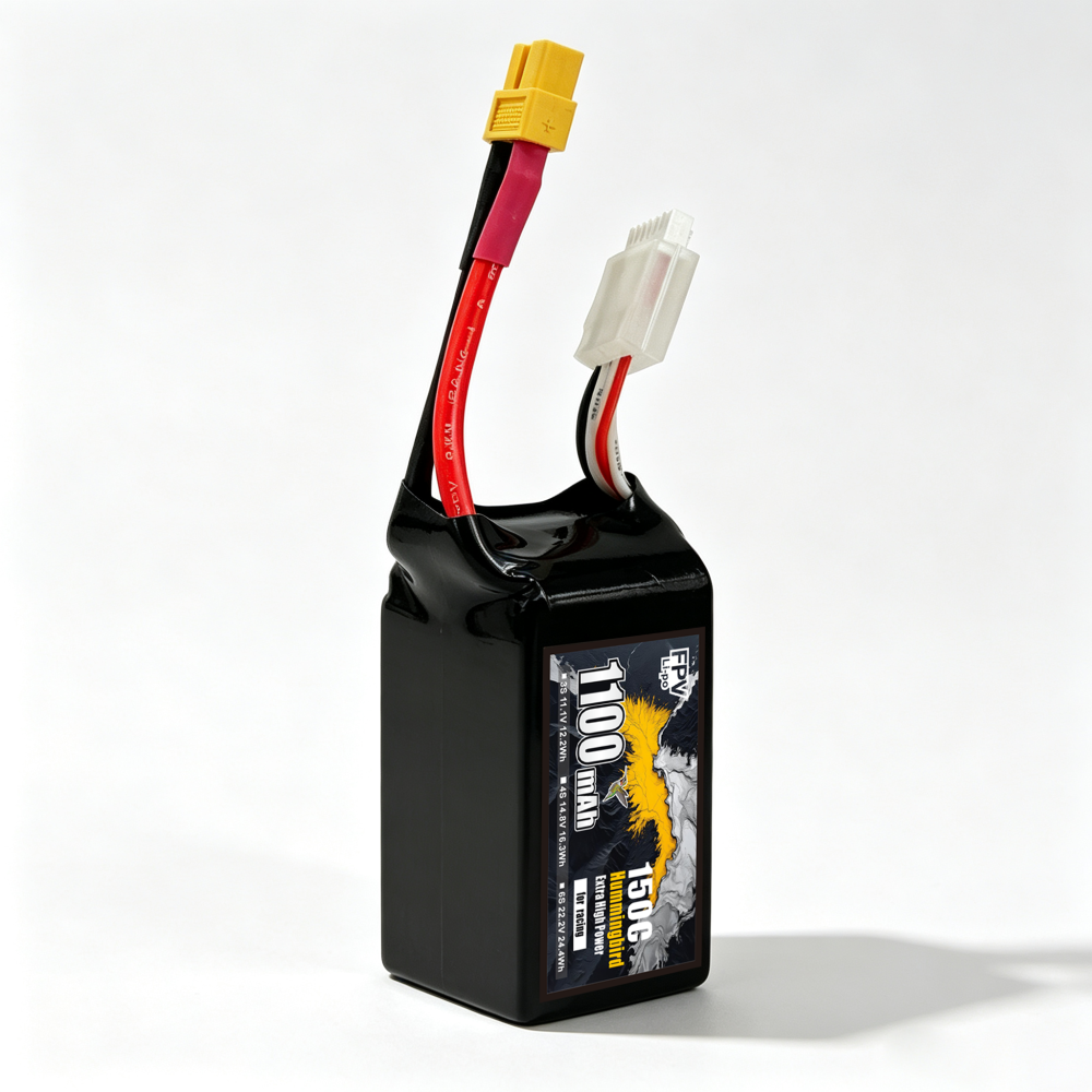 150C Ultra‑High Burst 1100mAh 6S1P 22.2V Racing Drone Battery