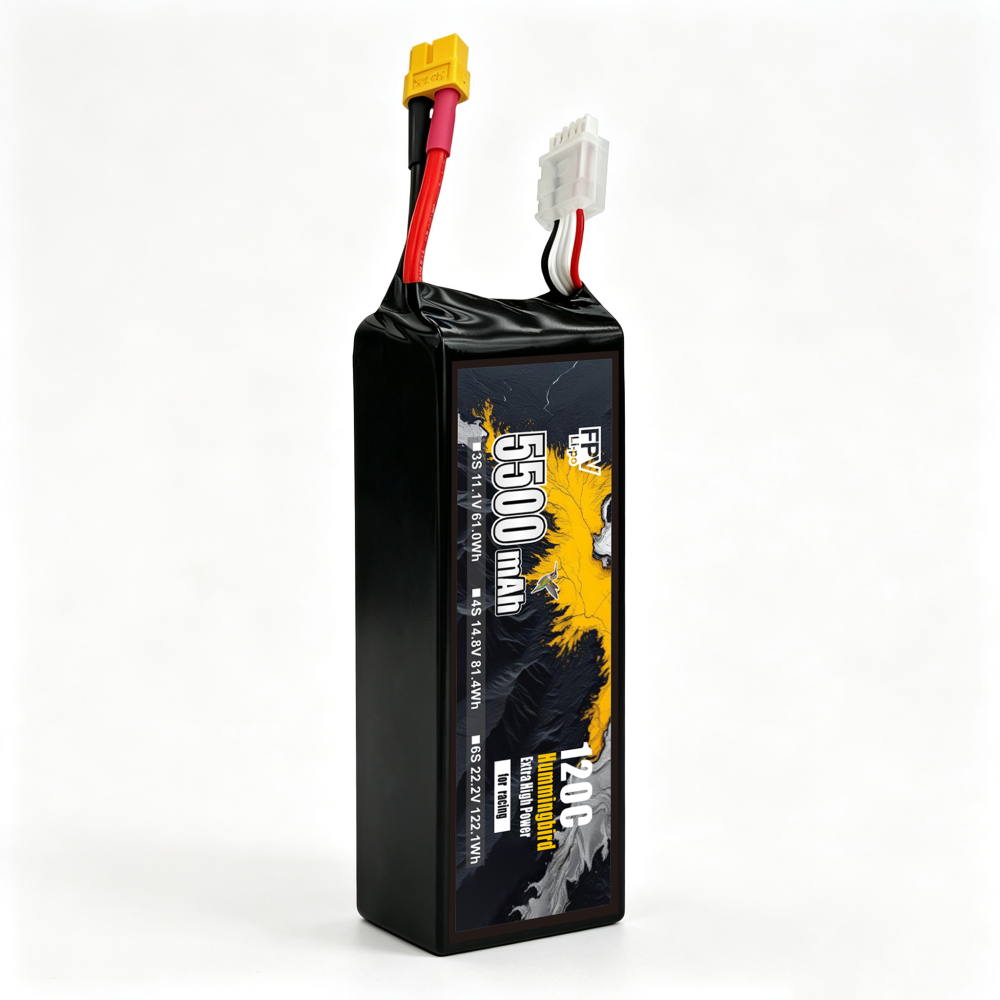 120C Ultra‑High Burst 5500mAh 6S1P 22.2V Racing Drone Battery