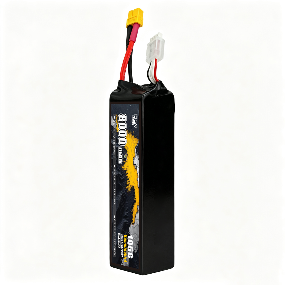 105C Ultra‑High Burst 8000mAh 6S1P 22.2V Racing Drone Battery