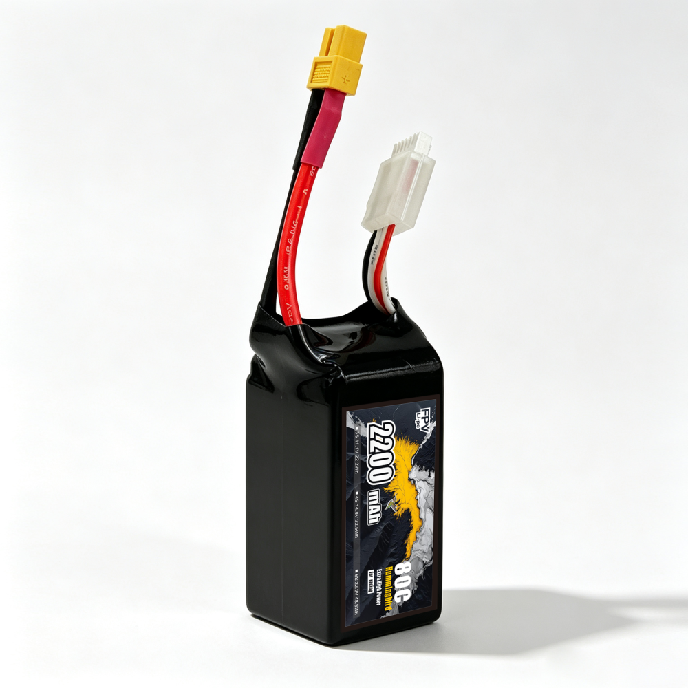 80C 超高バースト 2200mAh 6S1P 222V レーシング ドローン バッテリー