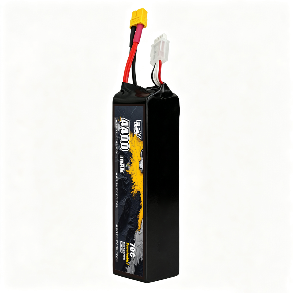 70C Ultra‑High Burst 4400mAh 6S1P 22.2V Racing Drone Battery