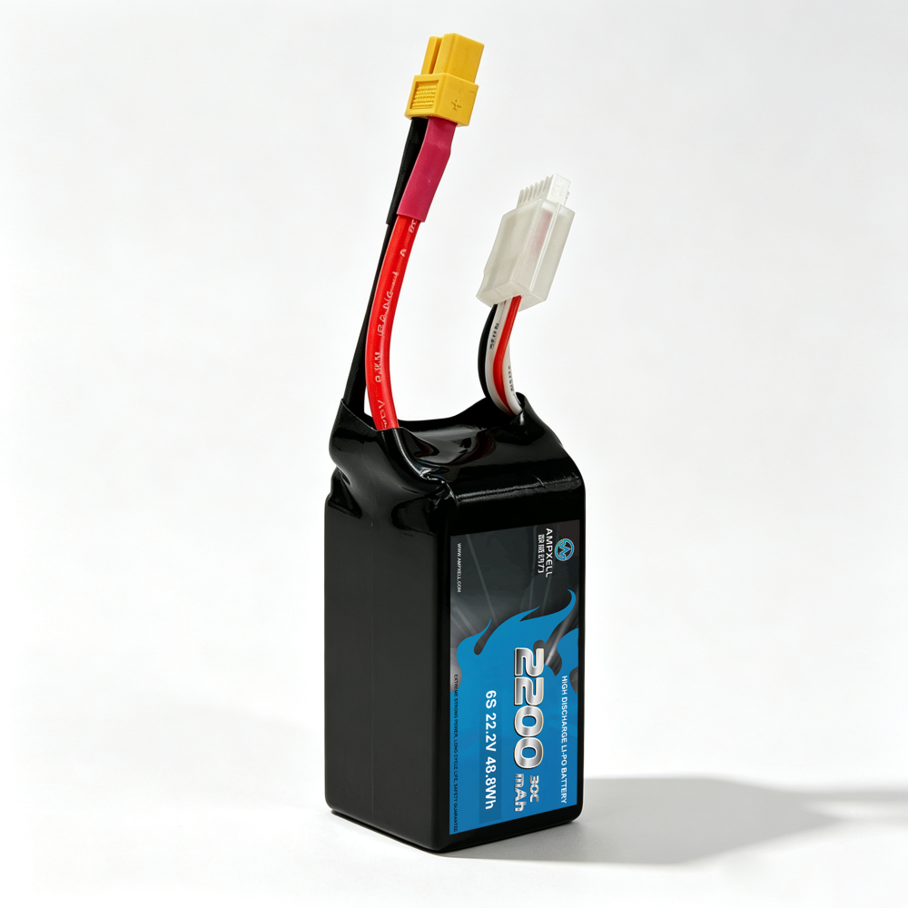 30C Ultra‑High Burst 2200mAh 6S1P 22.2V Racing Drone Battery
