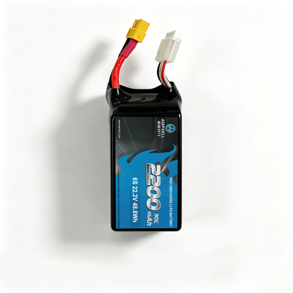 30C Ultra‑High Burst 2200mAh 6S1P 22.2V Racing Drone Battery