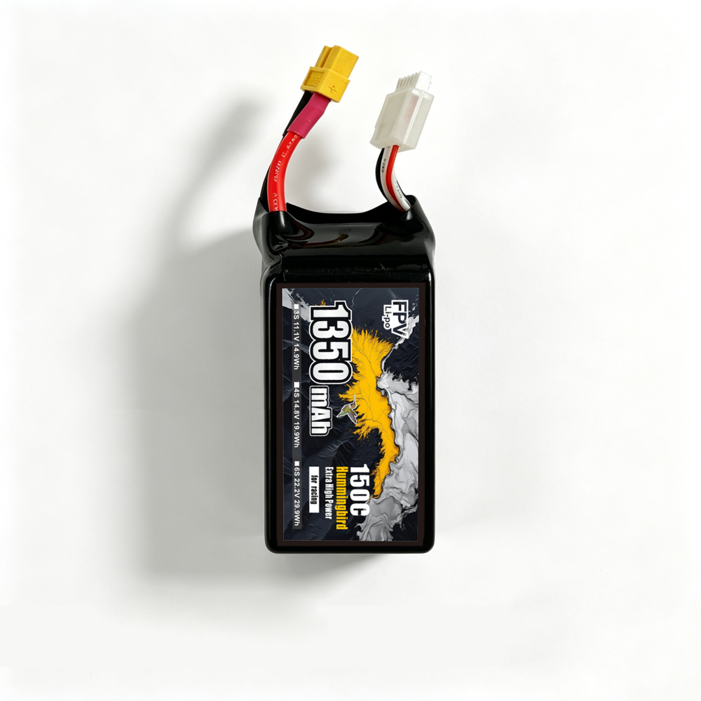 150C Ultra‑High Burst 1350mAh 6S1P 22.2V Racing Drone Battery