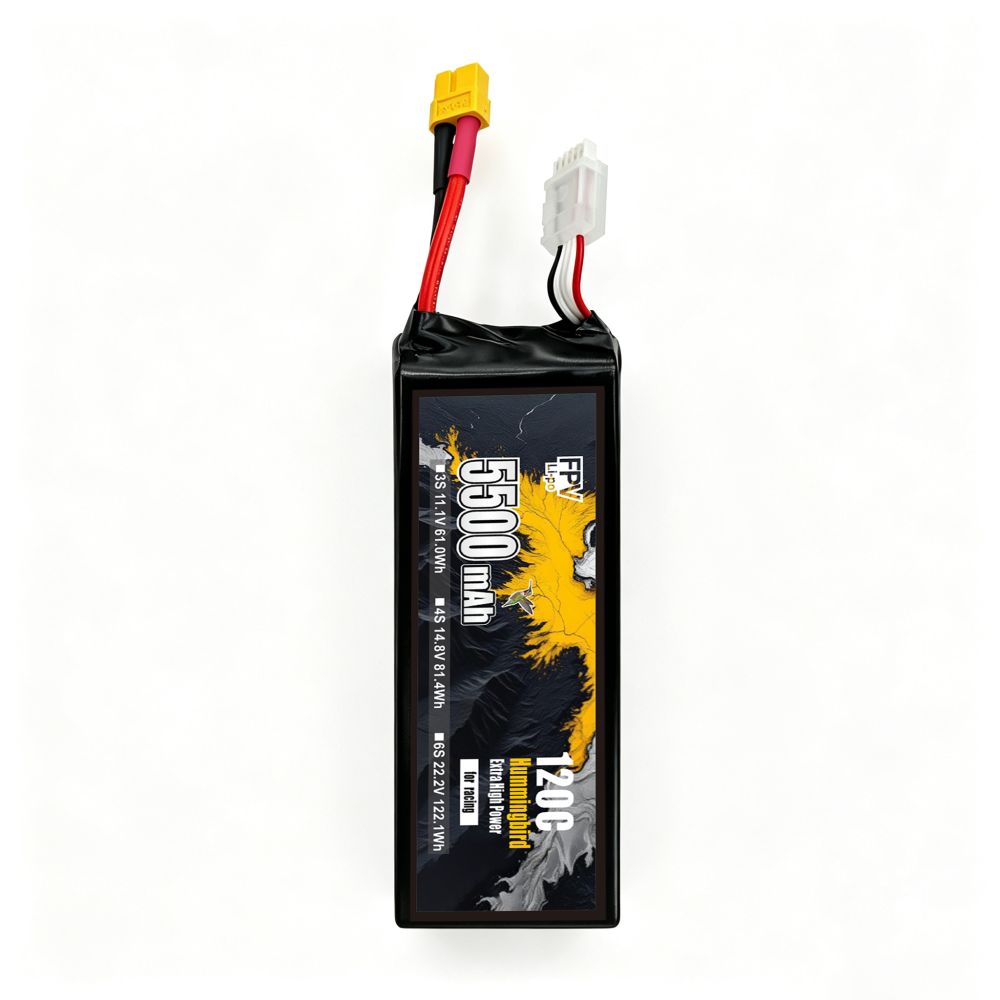120C Ultra‑High Burst 5500mAh 6S1P 22.2V Racing Drone Battery