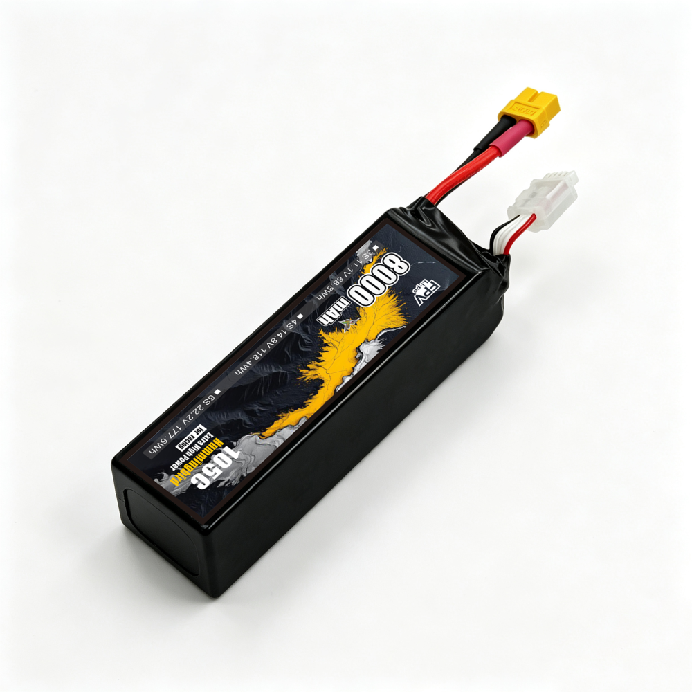 105C Ultra‑High Burst 8000mAh 6S1P 22.2V Racing Drone Battery