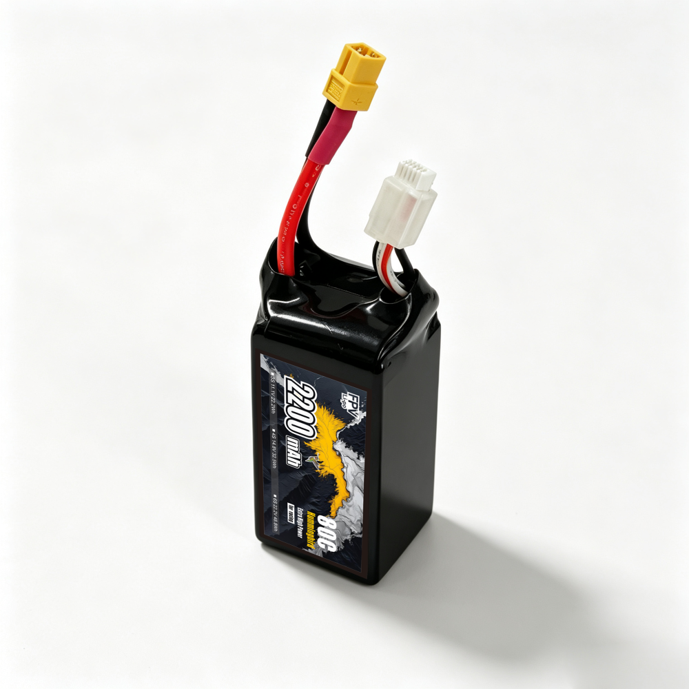 80C 超高バースト 2200mAh 6S1P 222V レーシング ドローン バッテリー