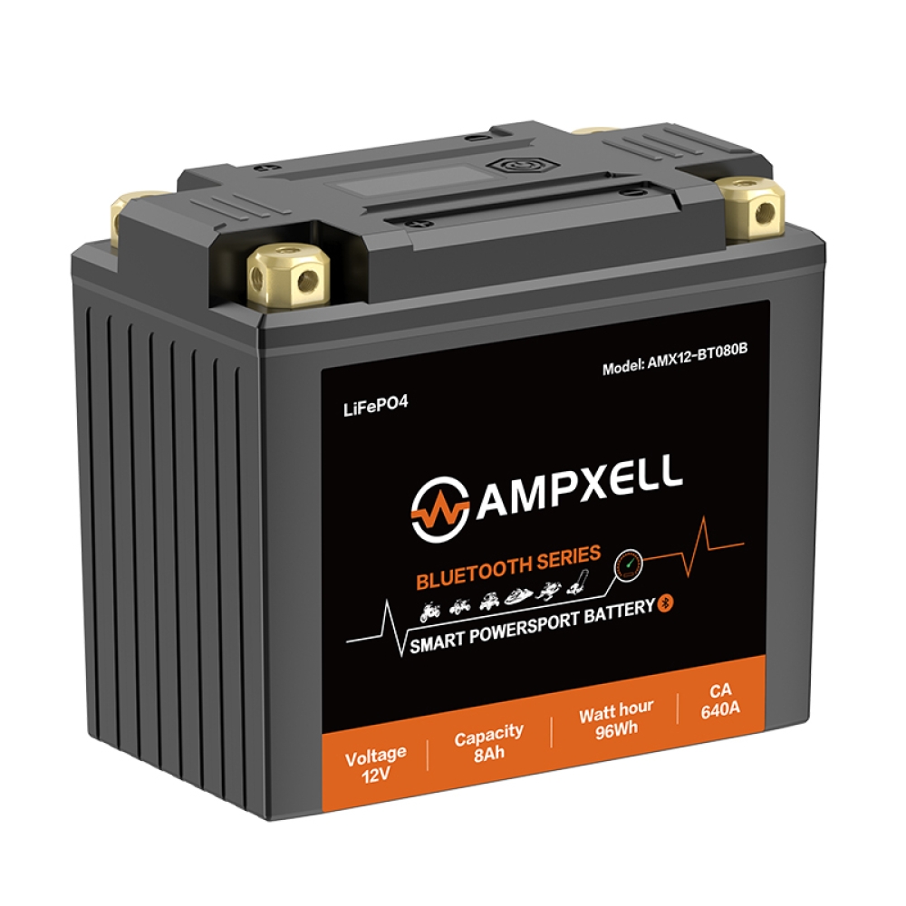 12V 8Ah 96Wh Bluetooth‑Enabled Motorcycle Starter Battery