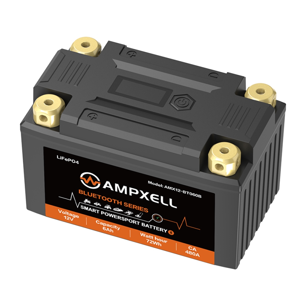 12V 6Ah 72Wh Bluetooth‑Enabled Motorcycle Starter Battery