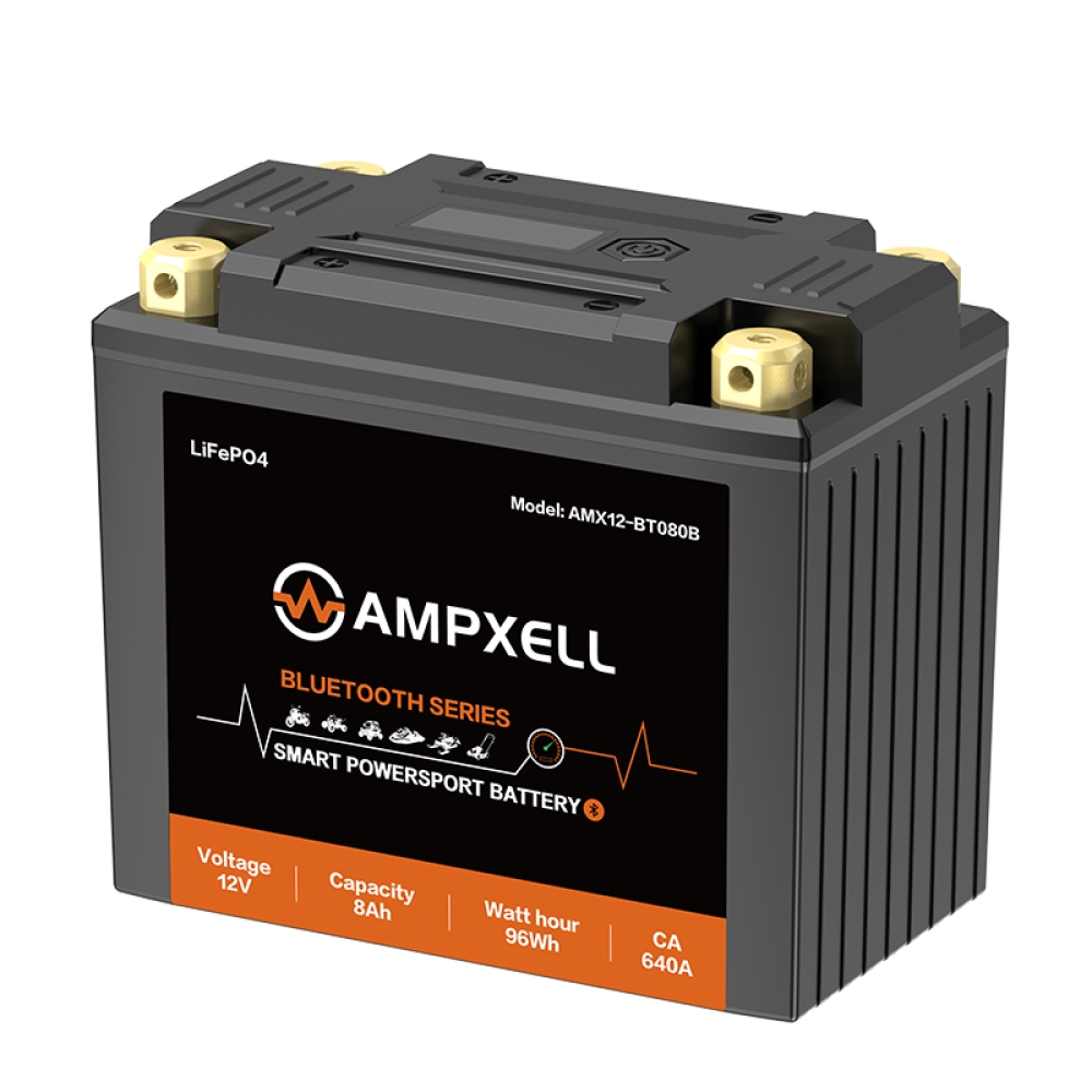 12V 8Ah 96Wh Bluetooth‑Enabled Motorcycle Starter Battery